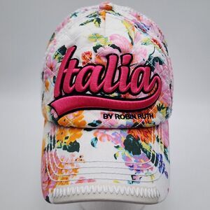 Robin Ruth‎ ITALIA Quilted Baseball  Cap Floral Embroidered Adjustable Women's